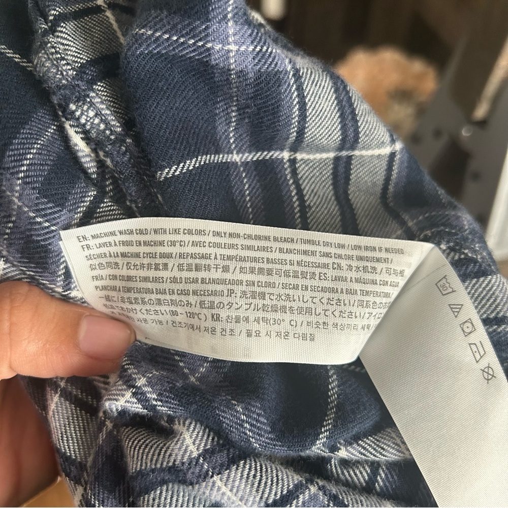 Abercrombie & Fitch Blue Plaid Long Sleeve Dress - Picture 9 of 9
